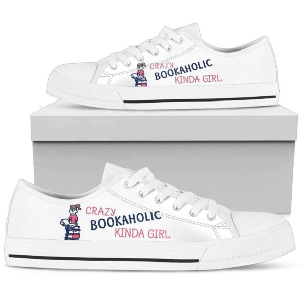 Crazy bookaholic kinda girl Women’s Low Top Shoe, Low Top Designer Shoes, Low Top Sneakers