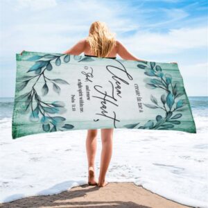 Create In Me A Clean Heart Psalm 5110 Dandelion Beach Towel Christian Beach Towel Summer Towels 2 oyhy2o.jpg