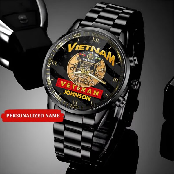 Custom Name All Gave Some Vietnam Veteran Business Watch, Watch Military, Men Military Watch, Fathers Watches