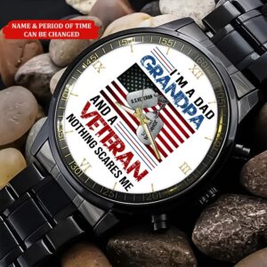 Custom Name And Time I m A Dad Grandpa Veteran Business Watch Watch Military Men Military Watch Fathers Watches 2 fpbsbf.jpg