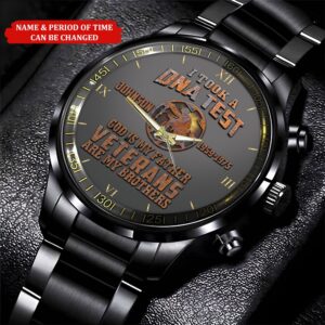 Custom Name Time I Took A DNA Test Veteran Business Watch Watch Military Men Military Watch Fathers Watches 2 jy8ru2.jpg