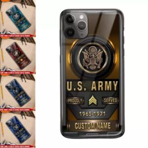 Custom Name Veteran US Army Phone Case,…