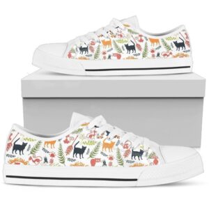 Cute Cat Lover Sneakers Low Top Shoes…