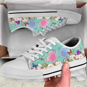Cute Couple Butterfly Love Flower Watercolor Low Top Shoes Low Tops Low Top Sneakers 1 chqsnt.jpg