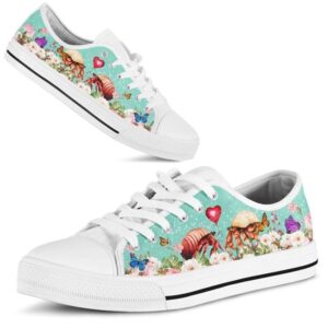 Cute Couple Hermit Crab Love Flower Watercolor Low Top Shoes Low Top Designer Shoes Low Top Sneakers 2 v7sbgk.jpg