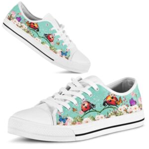 Cute Couple Lady Bug Love Flower Watercolor Low Top Shoes Low Top Designer Shoes Low Top Sneakers 2 sgefvi.jpg