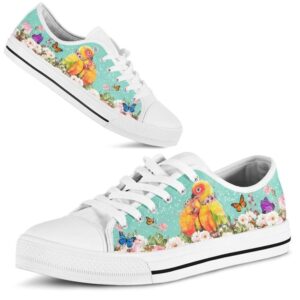 Cute Couple Parrot Love Flower Watercolor Low Top Shoes Low Tops Low Top Sneakers 2 t40oz5.jpg