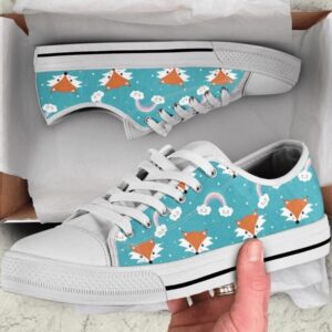 Cute Fox Rainbow Low Top Shoes, Low…
