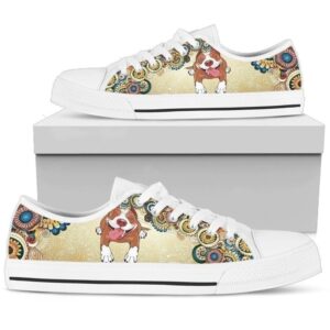 Cute Pitbull Women’s Sneakers Low Top Shoes…