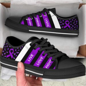 Cystic Fibrosis Shoes Plaid Low Top Shoes…