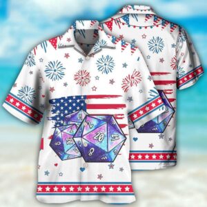 D20 Independence Day Basic Hawaiian Shirt, 4th…