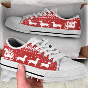Dachshund Christmas Gift Low Top Shoes Canvas…