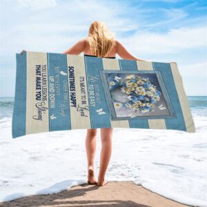 Daisy Butterfly Life Isn t Meant To Be Easy Beach Towel Christian Beach Towel Summer Towels 2 fcovgj.jpg