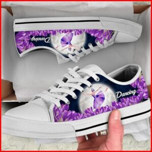 Dancing And Purple Flower Canvas Low Top Shoes Low Top Designer Shoes Low Top Sneakers 2 ncthjx.jpg