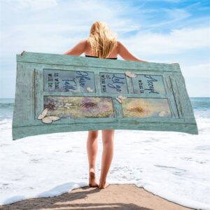 Dandelion Accept What Is Let Go Beach Towel Christian Beach Towel Summer Towels 2 r6tcza.jpg