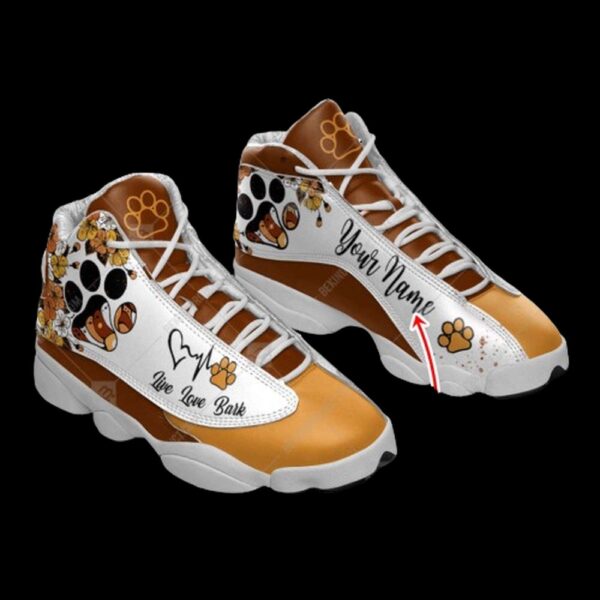 Dog Lover Sakura Flower Shoes Personalized Custom Basketball Shoes, Basketball Shoes