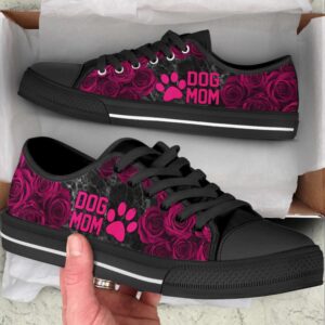 Dog Mom Rose And Paw Low Top Shoes Canvas Sneakers Casual Shoes Designer Low Top Shoes Low Top Sneakers 2 eqewry.jpg