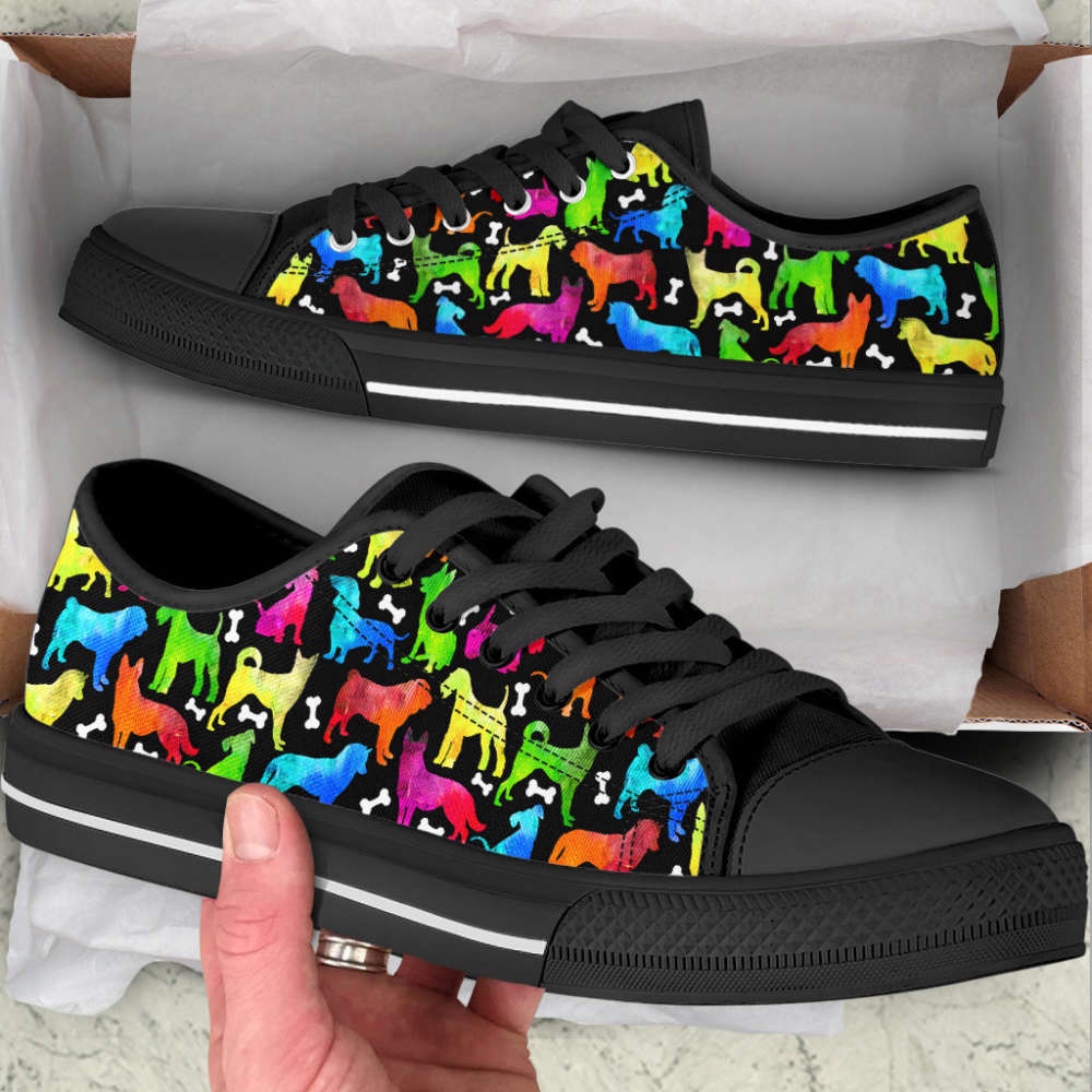 Dog Painting Pattern Low Top Shoes Canvas Shoes, Shoes For Dog Lover, Designer Low Top Shoes, Low Top Sneakers Dog Painting Pattern Low Top Shoes Canvas Shoes, Shoes For Dog Lover, Designer Low Top Shoes, Low Top Sneakers