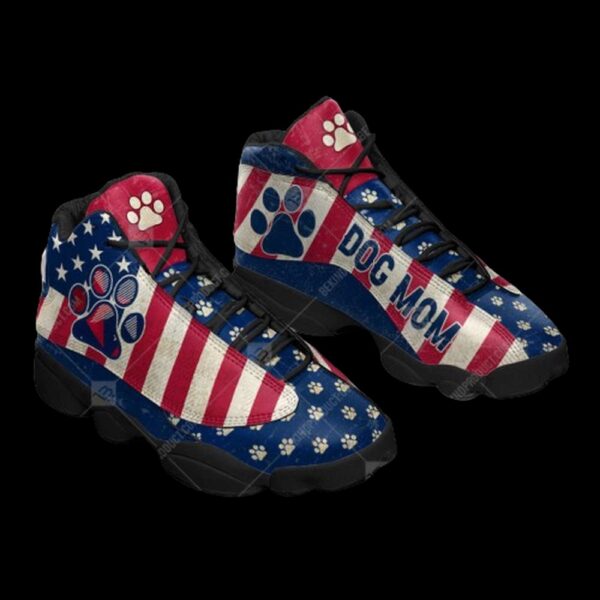 Dog Paw USA Flag Classic Pattern Shoes Sport  Basketball Shoes, Basketball Shoes