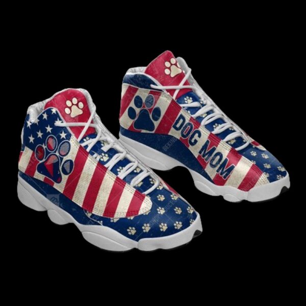 Dog Paw USA Flag Classic Pattern Shoes Sport  Basketball Shoes, Basketball Shoes