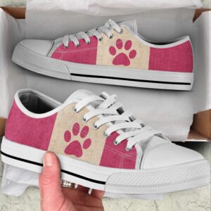 Dog Texture Paw In The Middle Low Top Shoes Canvas Sneakers Designer Low Top Shoes Low Top Sneakers 2 nidblr.jpg