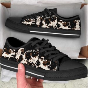 Dog Yoga Low Top Shoes Canvas Sneakers…