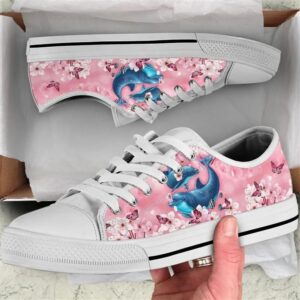 Dolphin Cherry Blossom Low Top Shoes, Low…
