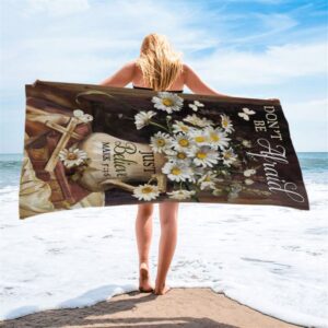 Don t Be Afraid Just Believe Flower Cross Butterfly Beach Towel Christian Beach Towel Summer Towels 2 yopywp.jpg