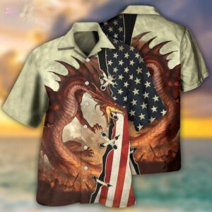 Dragon Independence Day Hawaiian Shirt, 4th Of…