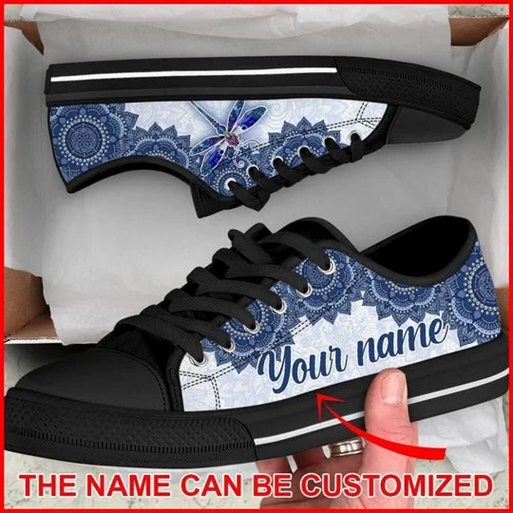 Dragonfly Mandala Luxury Personalized Canvas Low Top Shoes, Low Tops, Low Top Sneakers Dragonfly Mandala Luxury Personalized Canvas Low Top Shoes, Low Tops, Low Top Sneakers