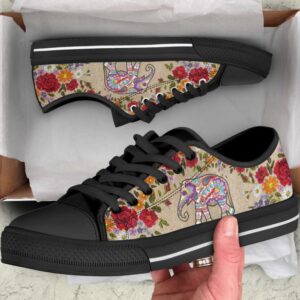 Elephant Embroidery Low Top Shoes Canvas Print Lowtop Casual Shoes Gift For Adults Low Tops Low Top Sneakers 2 otuzw6.jpg