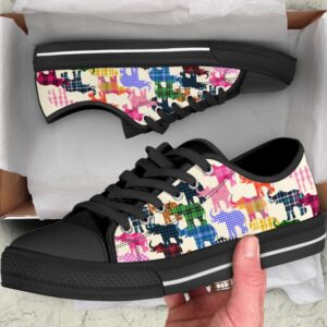 Elephant Plaid Seamless Low Top Shoes Canvas Print Lowtop Casual Shoes Low Tops Low Top Sneakers 2 buuxkg.jpg