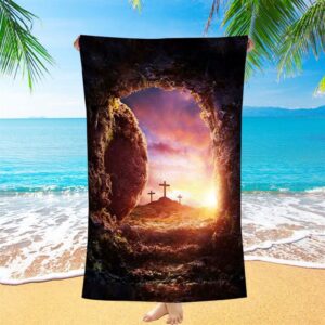 Empty Tomb Of Jesus Christ Beach Towel,…