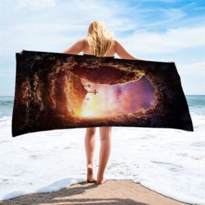Empty Tomb Of Jesus Christ Beach Towel Christian Beach Towel Summer Towels 2 iq4cmc.jpg