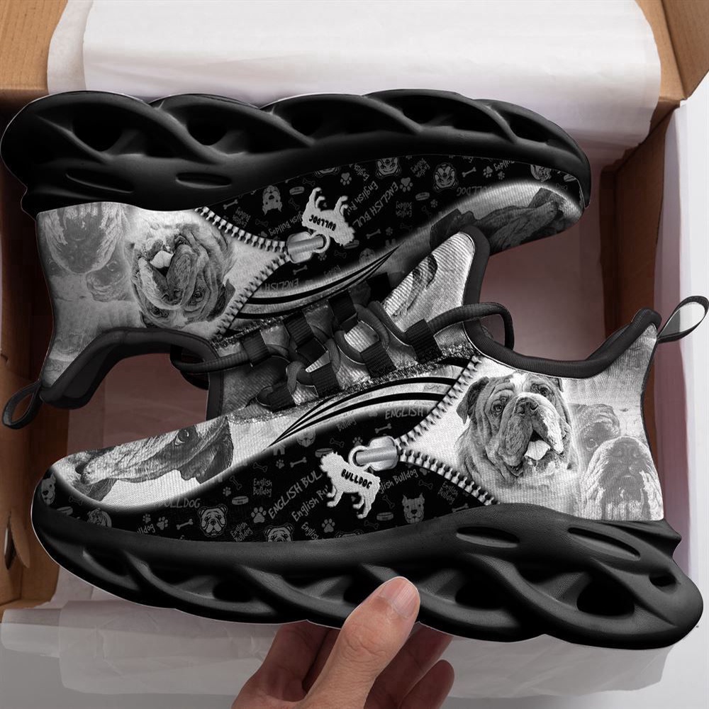 English Bulldog Sketch Max Soul Shoes Kid, Max Soul Sneakers, Max Soul Shoes