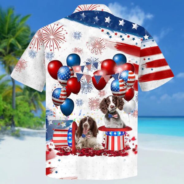 English Springer Spaniel Independence Day Hawaiian Shirt, 4th Of July Hawaiian Shirt, 4th Of July Shirt
