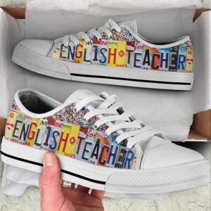 English Teacher Shoes License Plates Low Top…