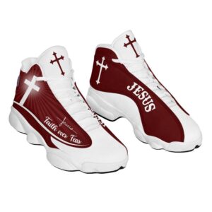 Faith Over Fear Jesus Basketball Shoes Red…