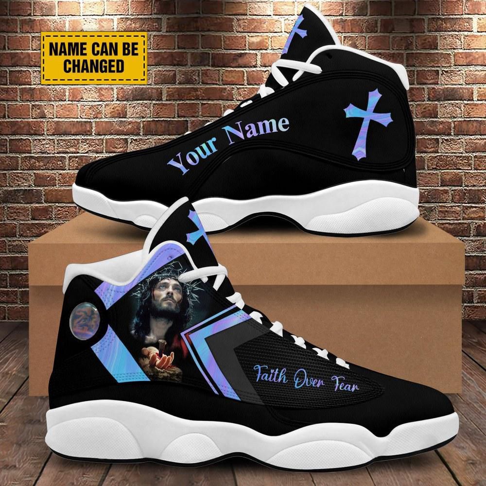 Faith Over Fear Jesus Hands Basketball Shoes For Men Women, Christian Basketball Shoes, Basketball Shoes 2024