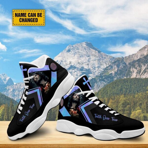 Faith Over Fear Jesus Hands Basketball Shoes For Men Women, Christian Basketball Shoes, Basketball Shoes 2024