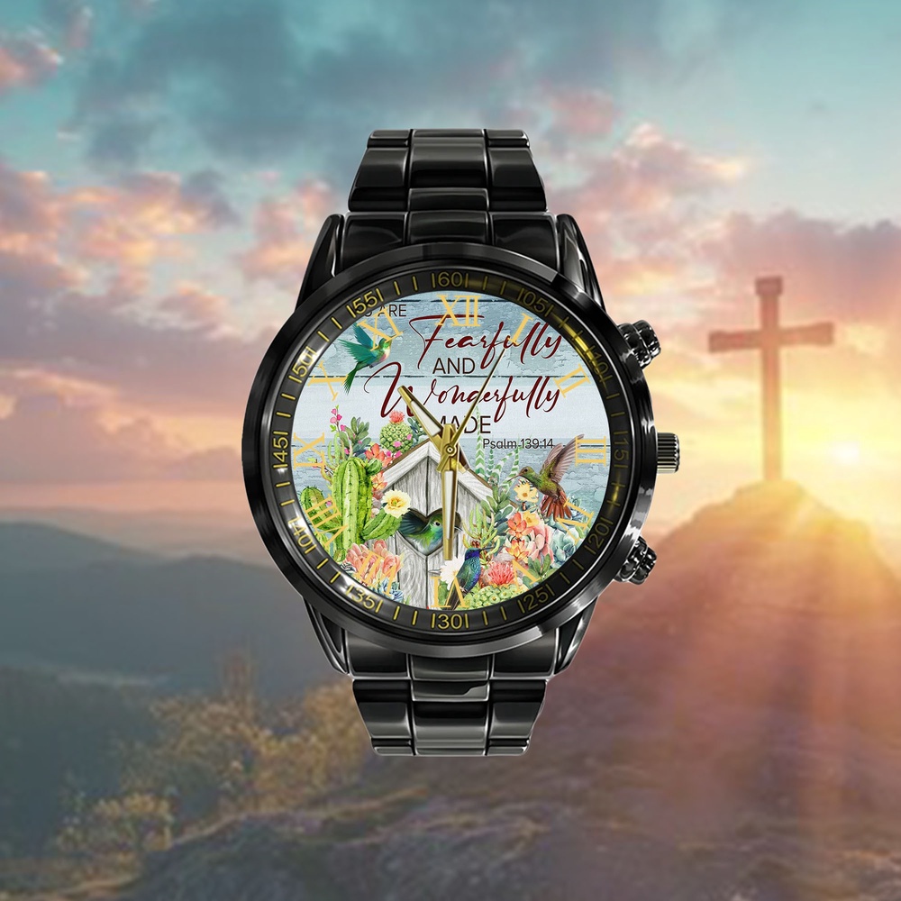 Fearfully And Wonderfully Made Made Watch, Christian Watch, Religious Watches, Jesus Watch