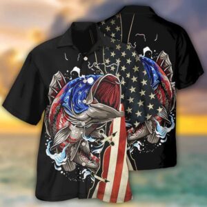 Fishing Independence Day, Hawaiian Shirt, 4th Of…