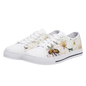 Floral Bee Sneakers, Converse Style, Vans Style…