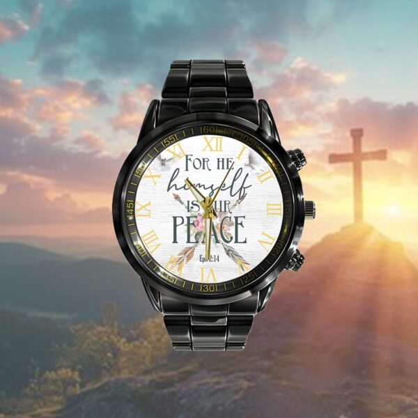 For He Himself Is Our Peace Ephesians 214 Watch, Christian Watch, Religious Watches, Jesus Watch