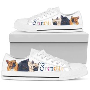 French Bulldog Women’s Low Top Shoe, Designer…