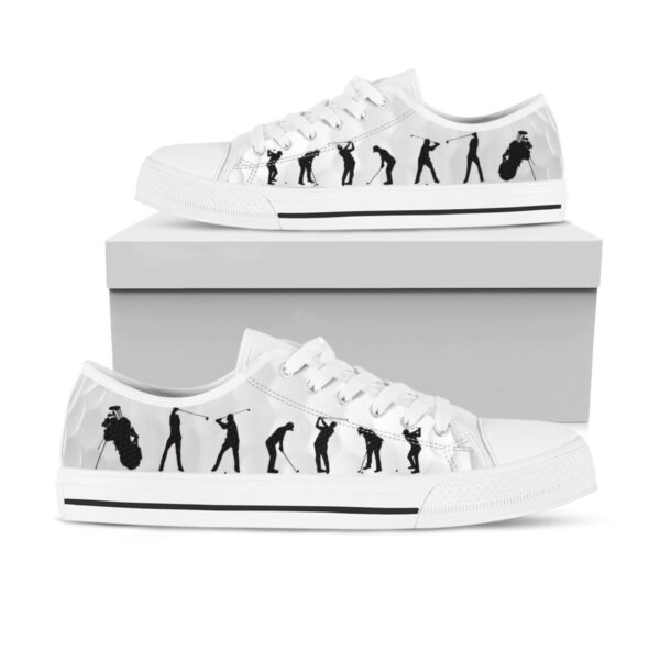 GOLF LOVERS WHITE LOW TOP SHOES SN13052105, Low Top Sneakers, Sneakers Low Top