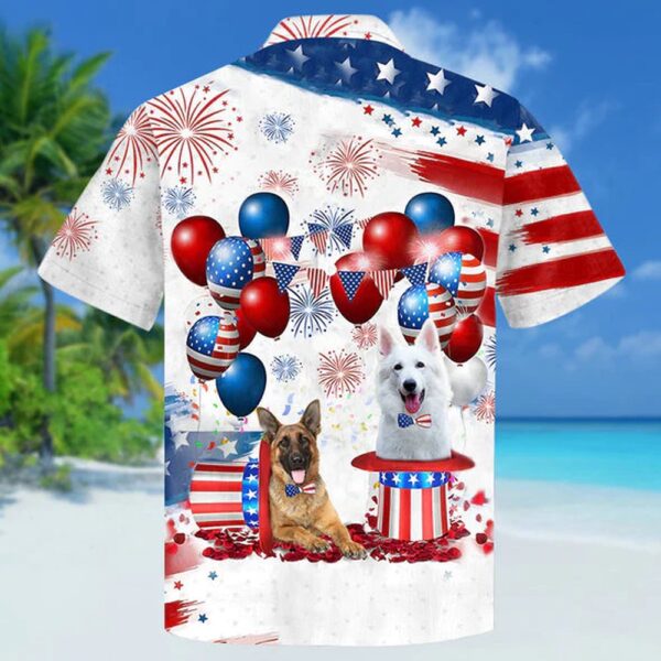 German Shepherd Independence Day Hawaiian Shirt, 4th Of July Hawaiian Shirt, 4th Of July Shirt
