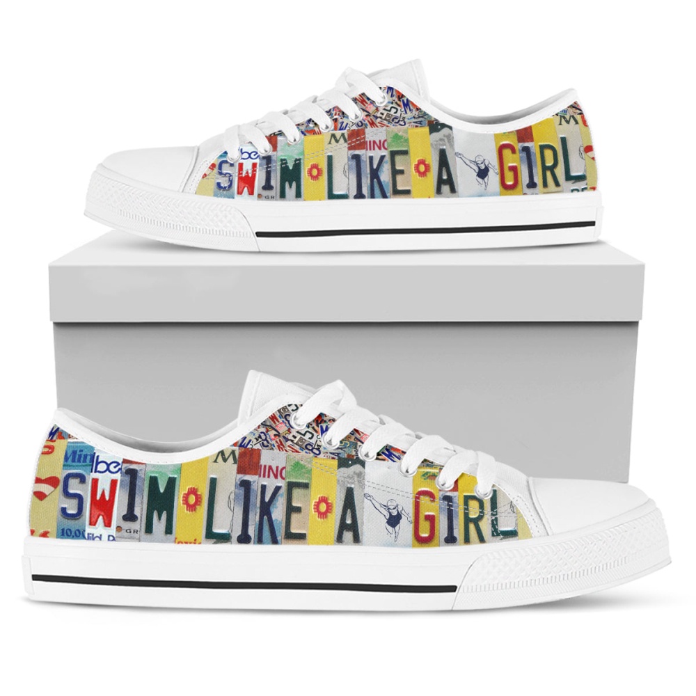 Get Ahead with Swim Like A Girl Canvas Shoes, Low Top Designer Shoes, Low Top Sneakers Get Ahead with Swim Like A Girl Canvas Shoes, Low Top Designer Shoes, Low Top Sneakers