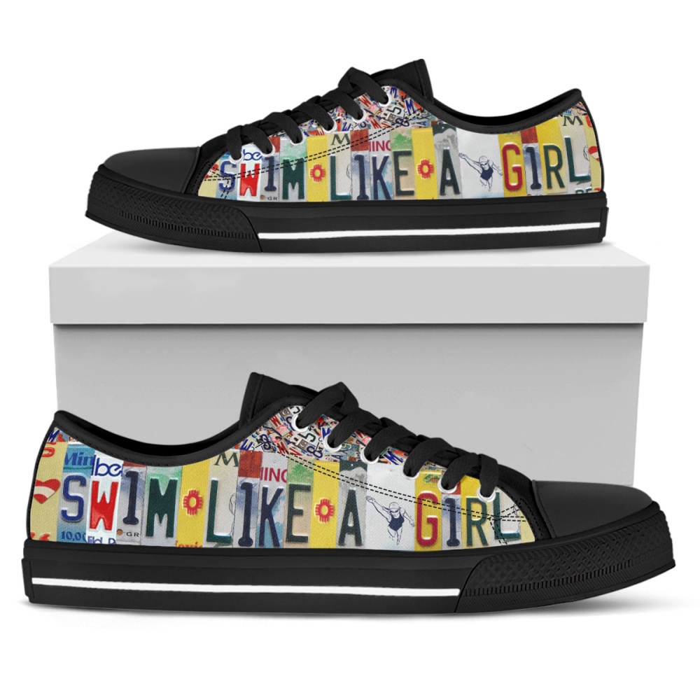 Get Ahead with Swim Like A Girl Canvas Shoes, Low Top Designer Shoes, Low Top Sneakers Get Ahead with Swim Like A Girl Canvas Shoes, Low Top Designer Shoes, Low Top Sneakers
