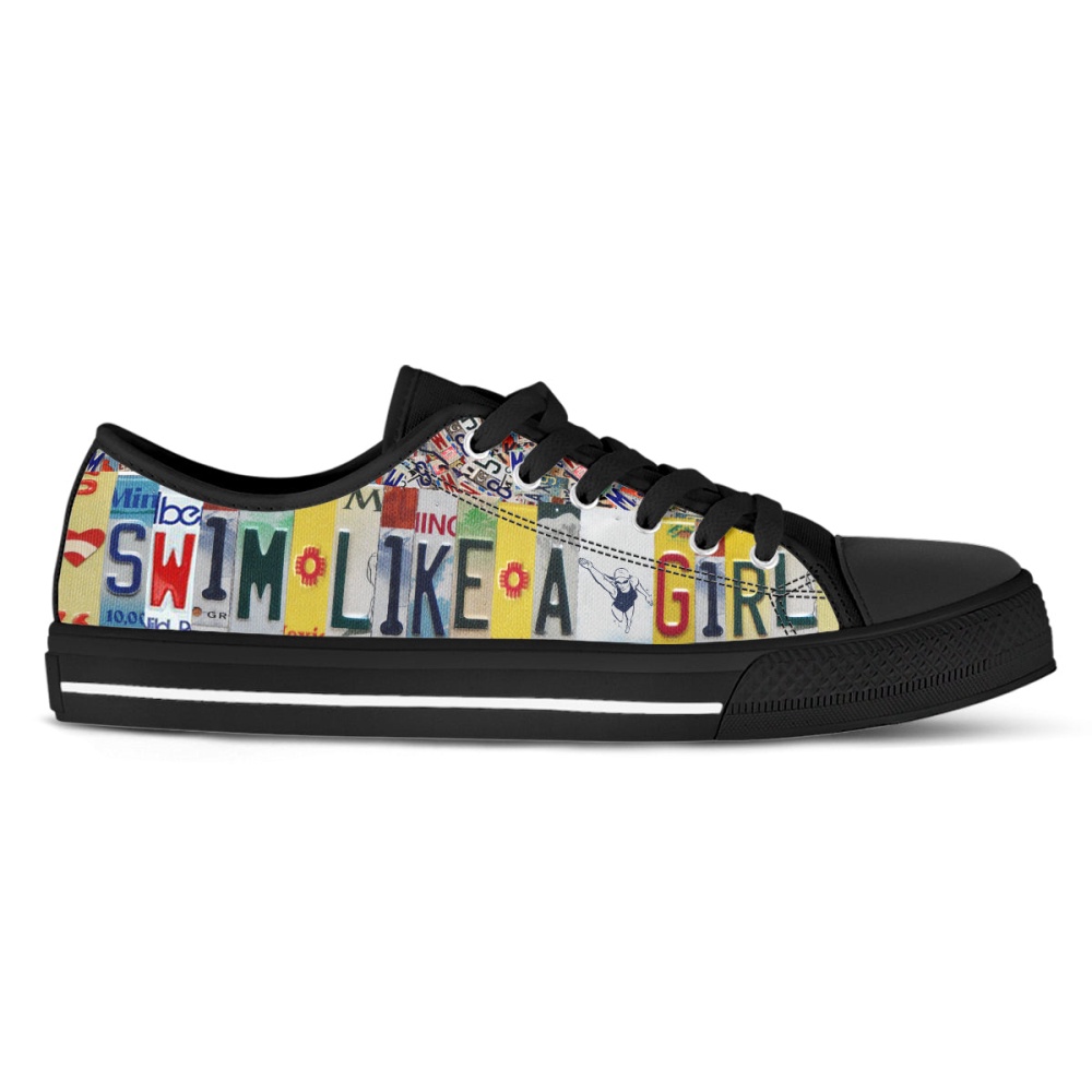 Get Ahead with Swim Like A Girl Canvas Shoes, Low Top Designer Shoes, Low Top Sneakers Get Ahead with Swim Like A Girl Canvas Shoes, Low Top Designer Shoes, Low Top Sneakers